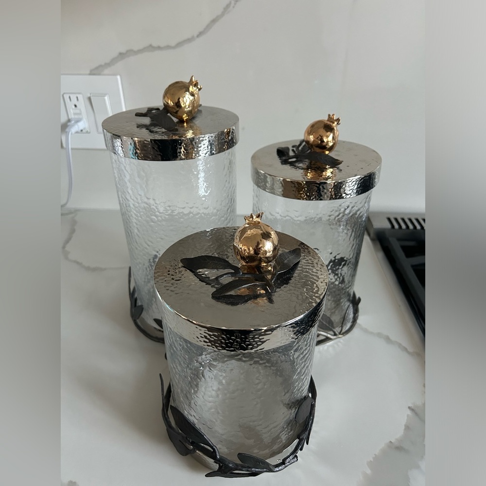 Michael Aram - Pomegranate Canisters (Size Small, Medium, and Large)
